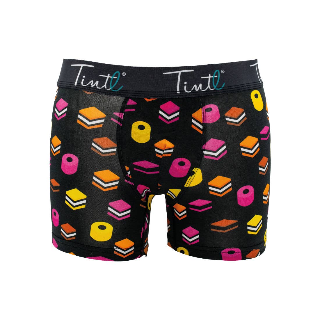 TINtl Men's Cotton Boxer Shorts Liquorice Print