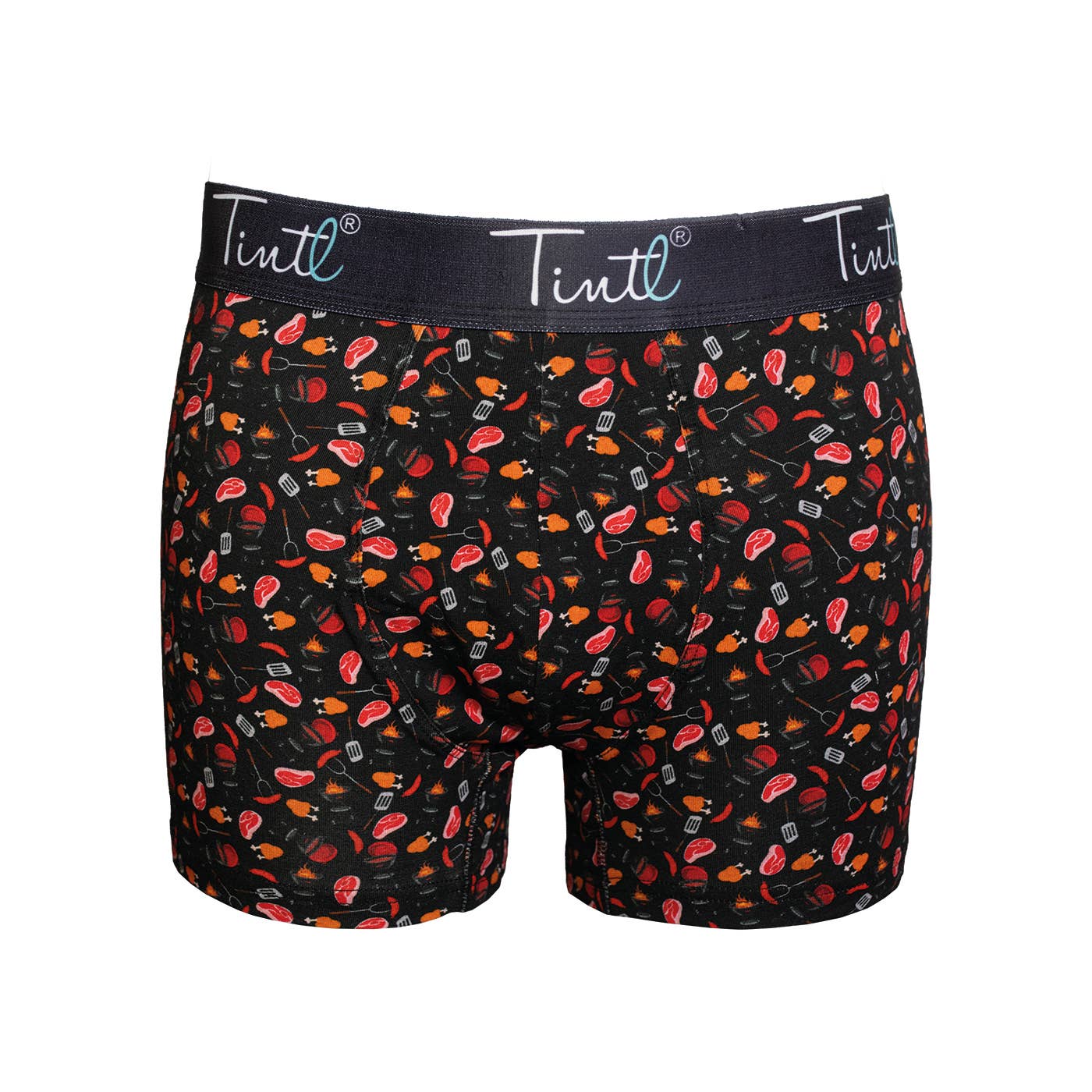 TINtl Men's Cotton Boxer Shorts BBQ Print
