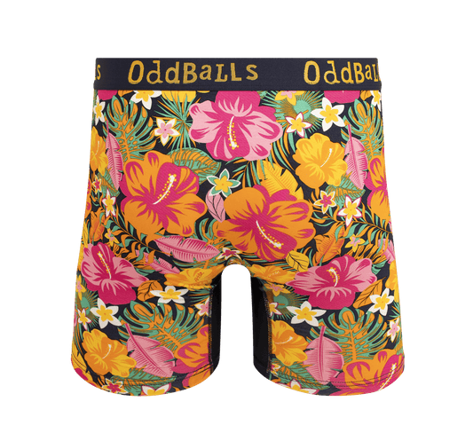 OddBalls Hibiscus - Mens Bamboo Boxer Shorts