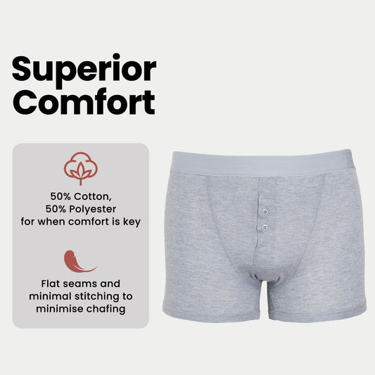 6 Pack Cotton Stretch Boxer Shorts Menswear Classic Activewear Breathable Underwear Soft and Durable Boxershorts for Men Black Navy Grey MB09 by Sock Stack
