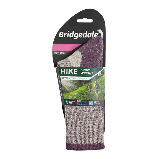 1 Pack Ladies Hiking Lightweight Cotton Coolmax Boot Socks