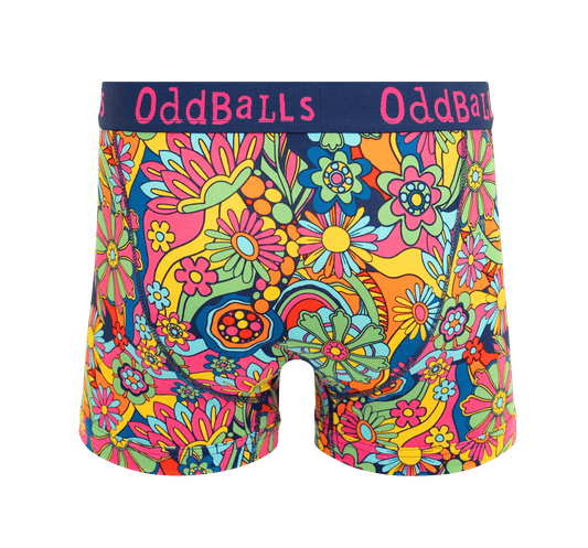 OddBalls Wildflower - Mens Cotton Boxer Shorts
