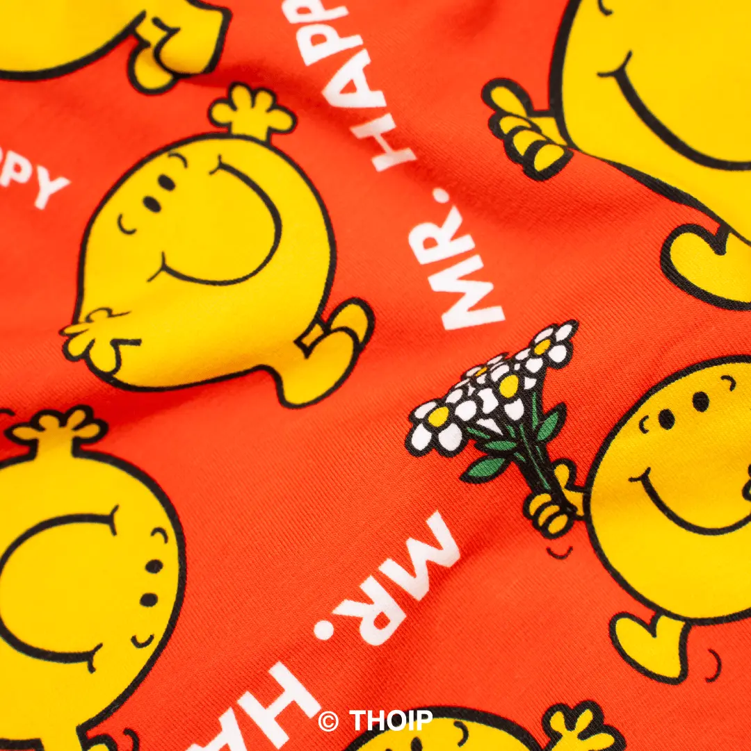Mr Happy - Mr Men - Mens Cotton Boxer Shorts OddBalls