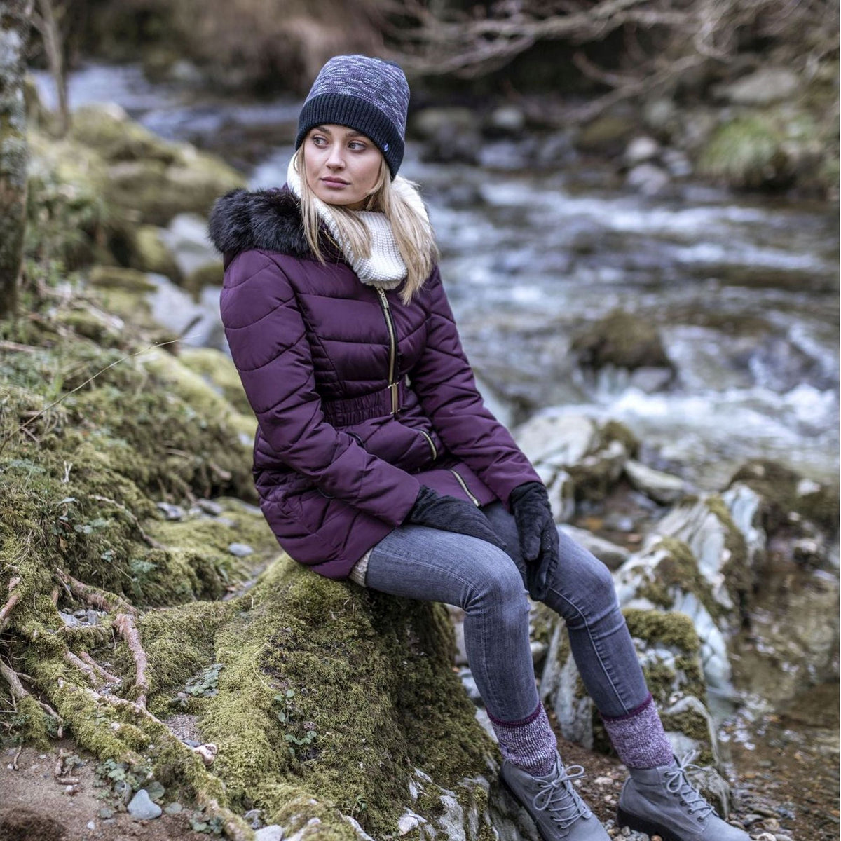Ladies 2 Pack Merino Wool Thermal Socks