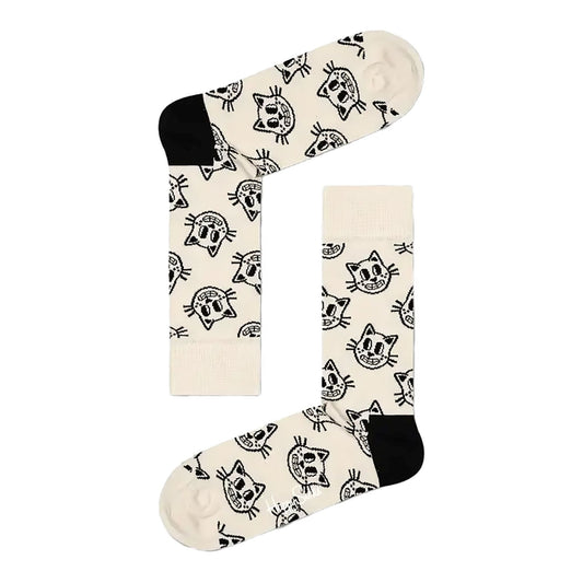 Colourful Bright Cotton Blend Cat Design Socks for Men & Women