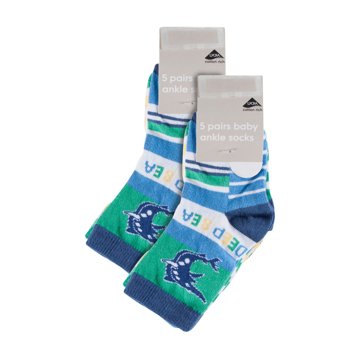 10 Pairs Fish Pattern Socks for Toddlers - Cozy Baby Novelty Socks