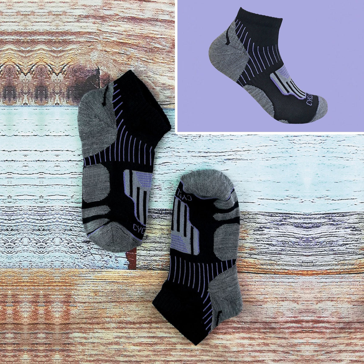 12 Pair Ladies Black Low Cut Cycling Socks Ideal for Running, Gym & Sport