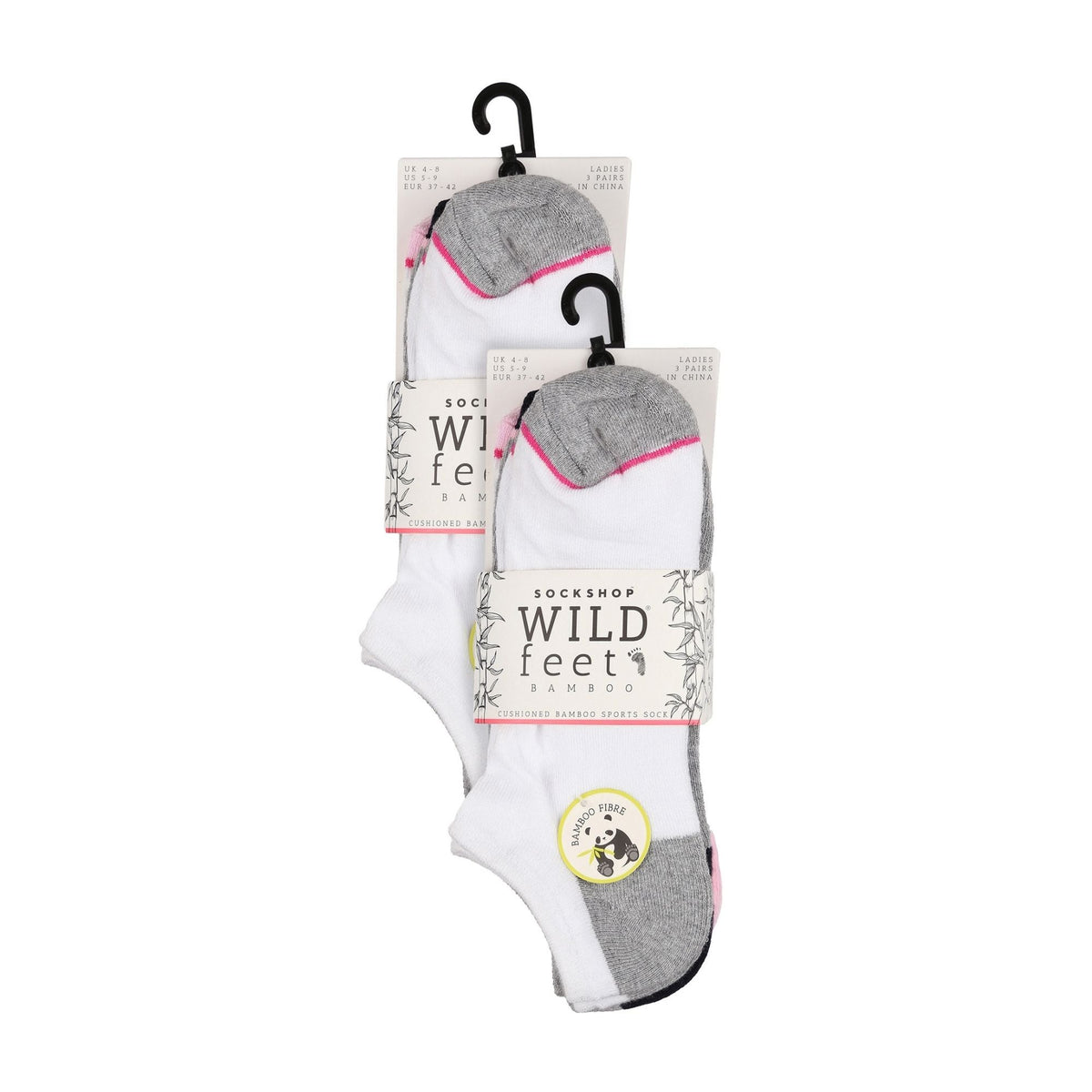 6 Pack Ladies Bamboo Sport Trainer Socks: Low Cut, Cushioned, Athletic Socks