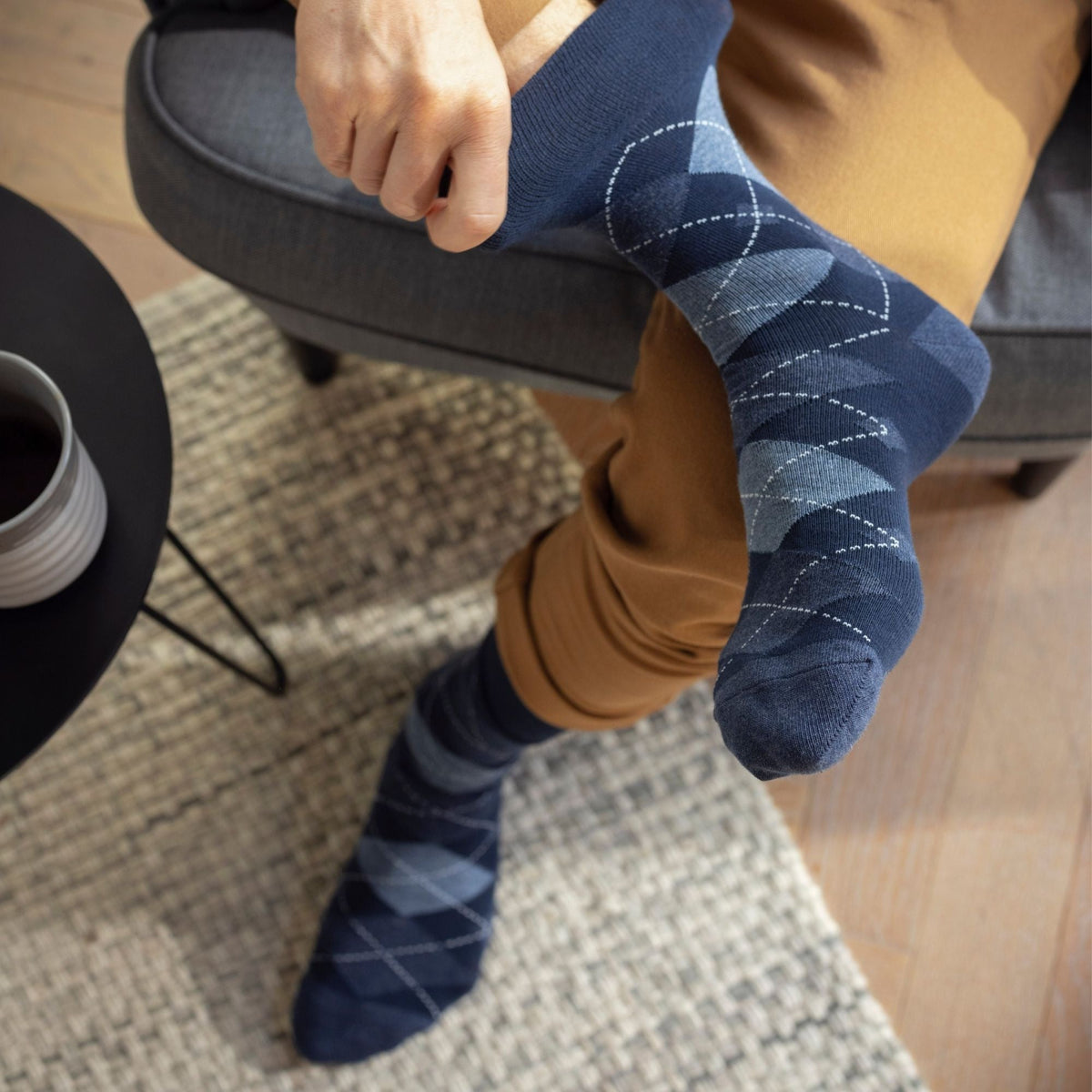 9 Pairs NON ELASTIC Cotton Mens Socks with Loose Top