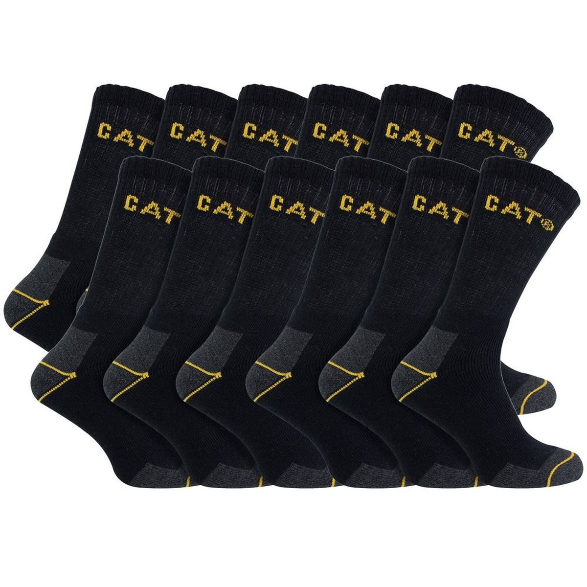 12 Pack Unisex Heavy Duty Work Socks for Steel Toe Boots