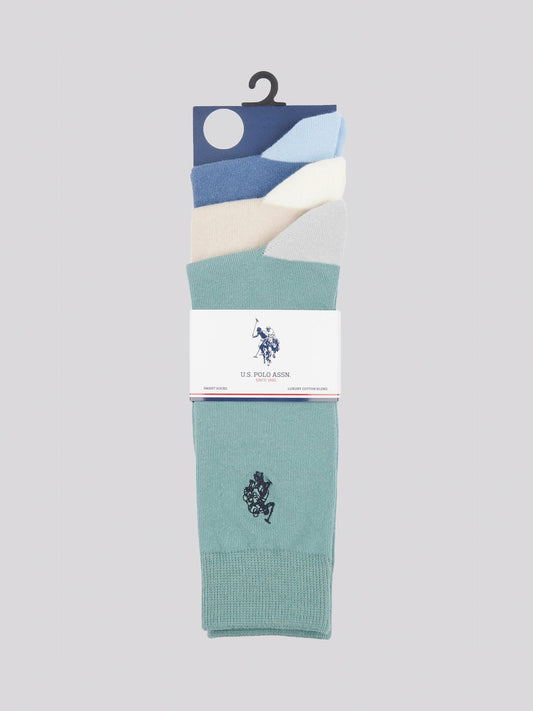 Mens Three Pack Smart Socks in French Oak