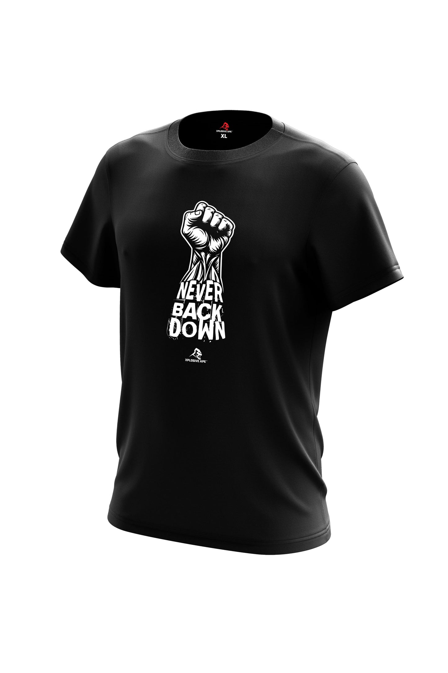XAPE Never Back Down Tee - Black Xplosive Ape