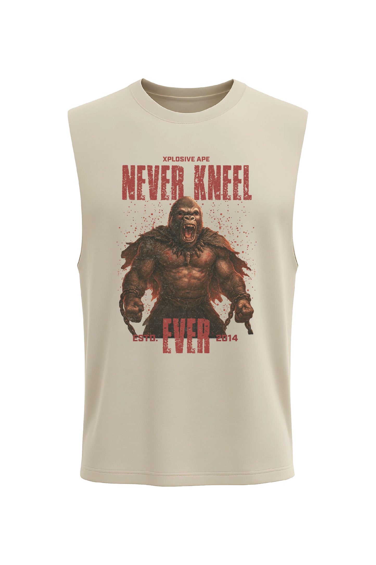 XAPE Never Kneel Tank Top - Sand Xplosive Ape