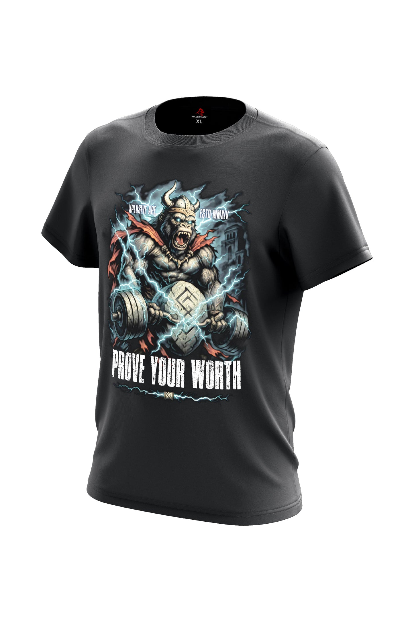 XAPE Prove Your Worth Tee - Charcoal Xplosive Ape