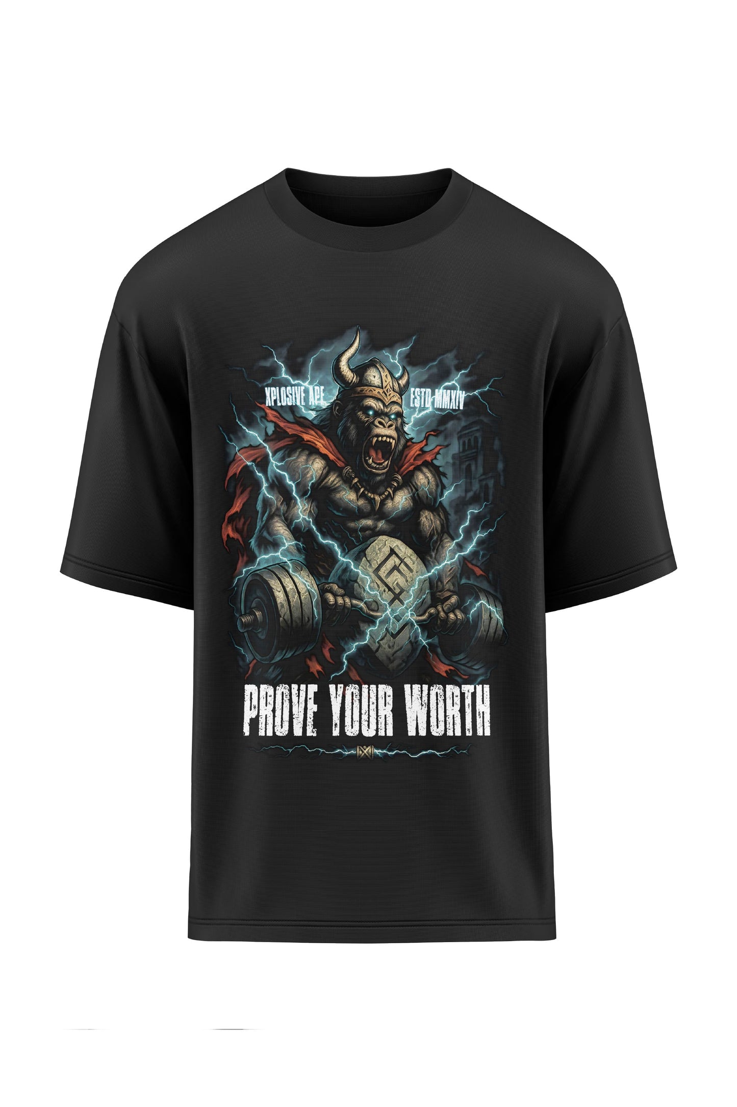 XAPE Prove Your Worth Oversized Tee - Black Xplosive Ape