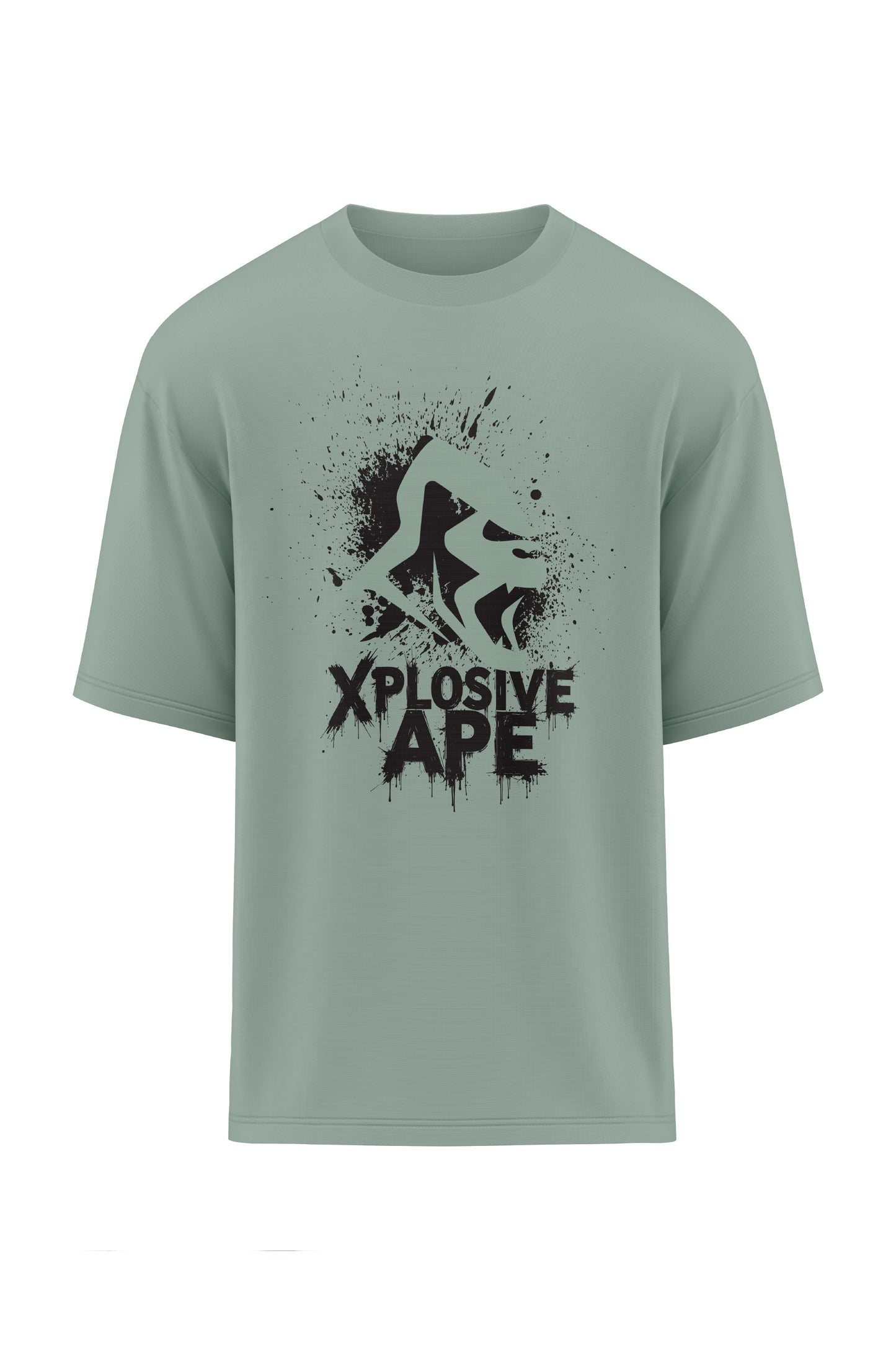 XAPE Rep Bleed Oversized Tee - Sage Xplosive Ape