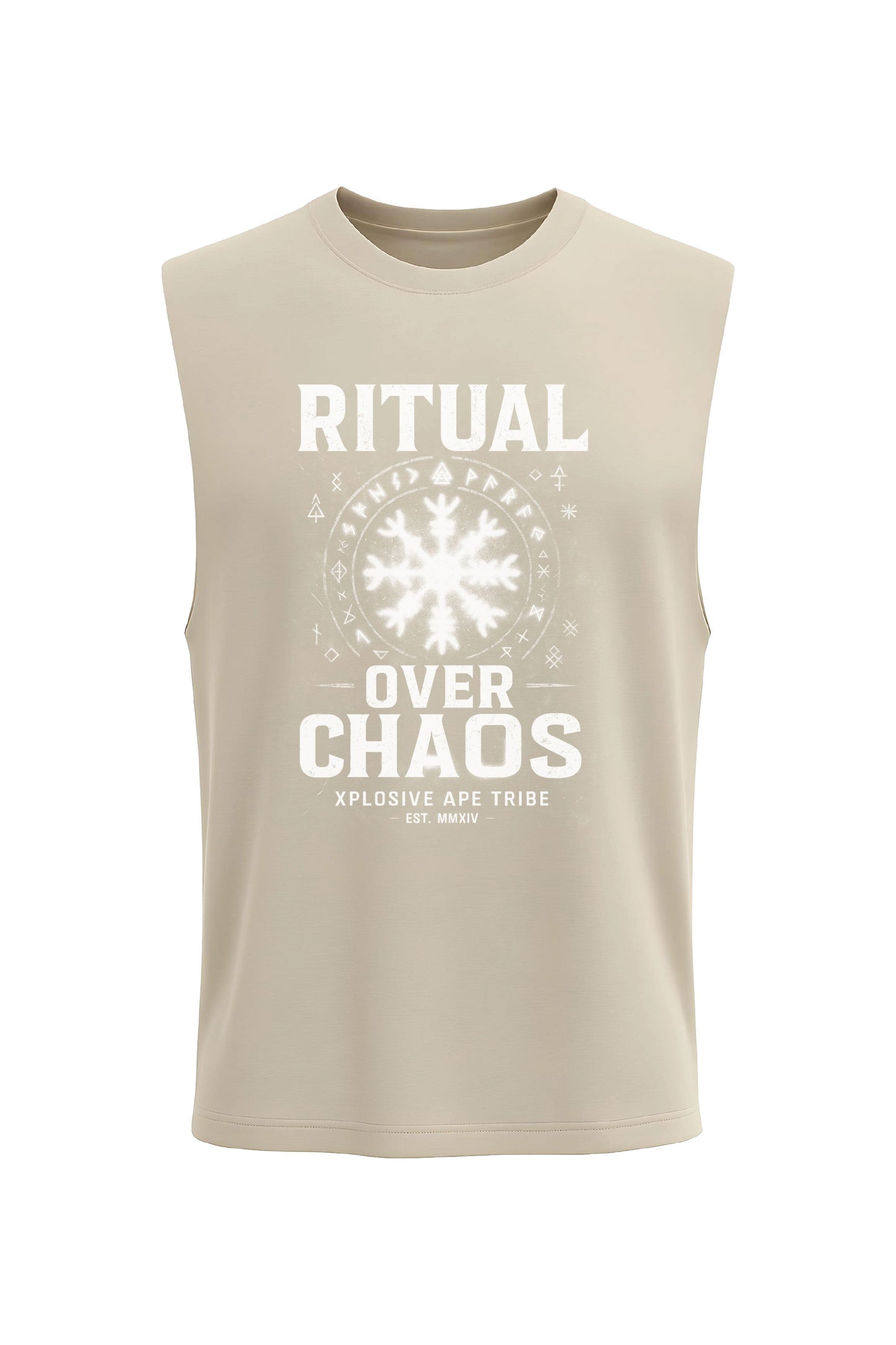 XAPE Ritual Over Chaos Tank Top - Sand Xplosive Ape