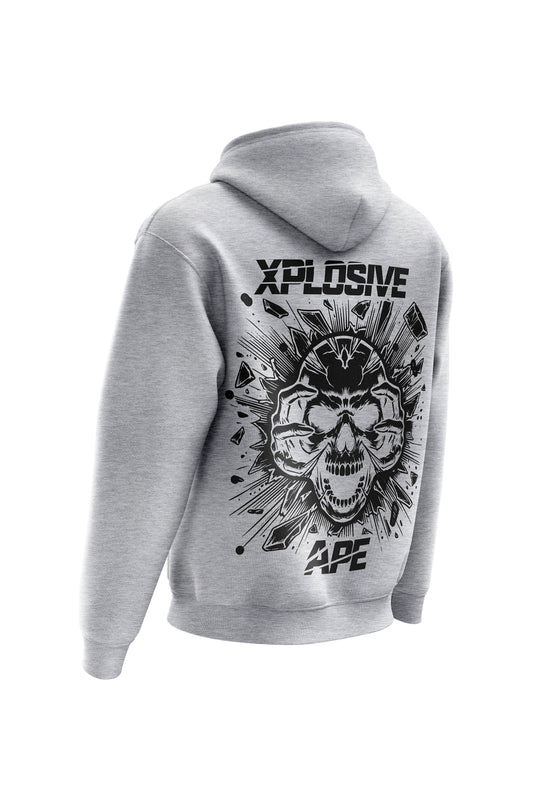 XAPE Shatter Hoodie - Heather Grey Xplosive Ape