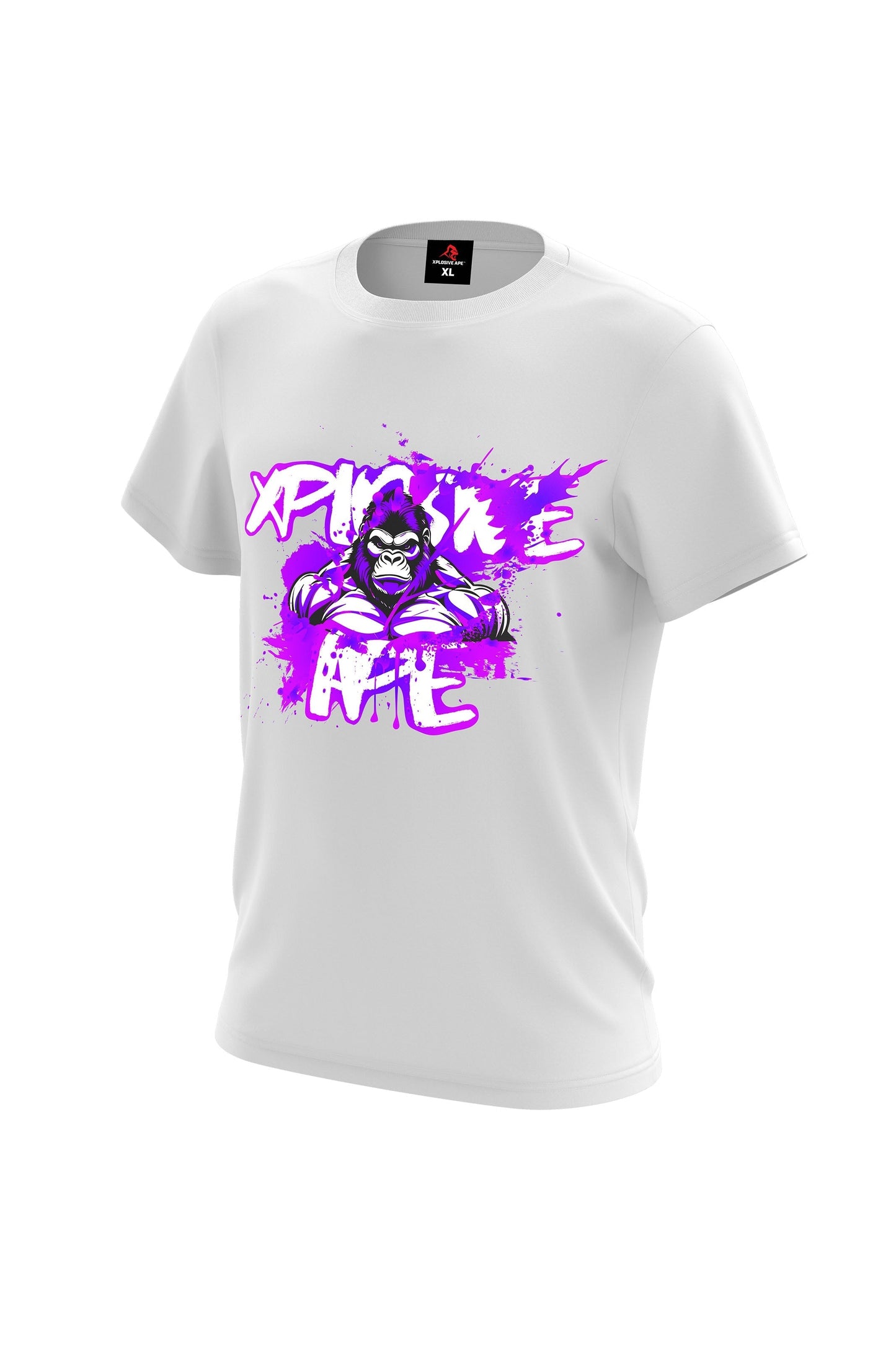 XAPE Splatter Graffiti V1 Tee - White Xplosive Ape