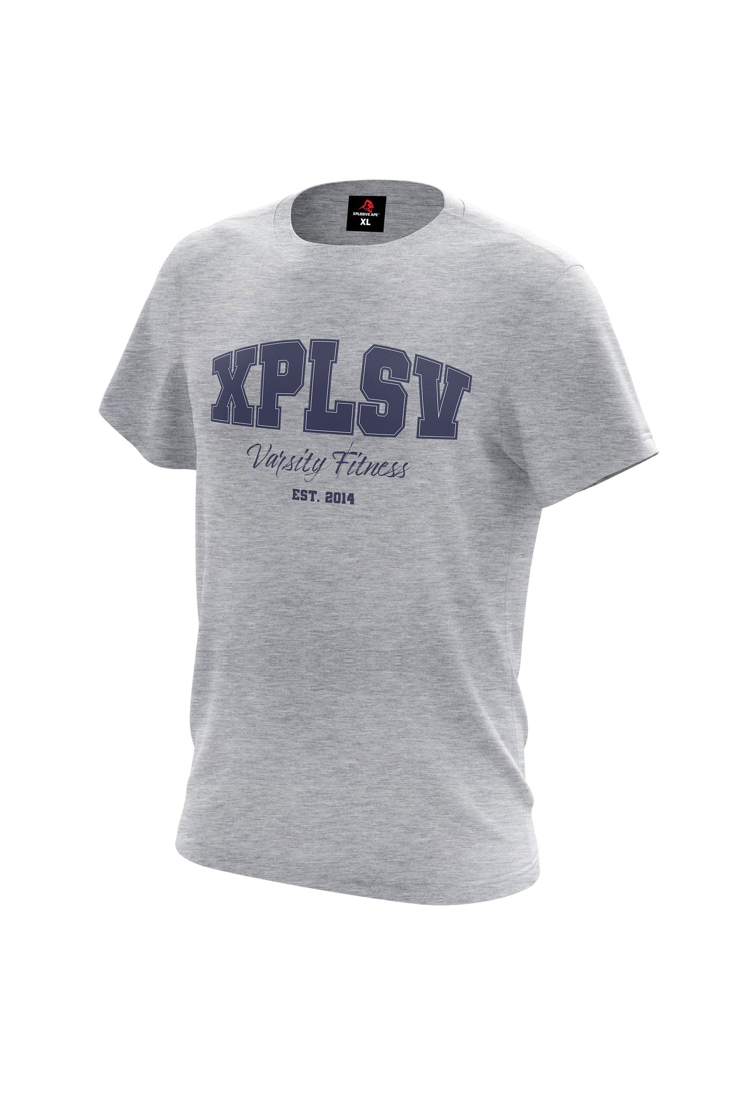 XAPE Varsity Fitness V1 Tee - Sports Grey Xplosive Ape