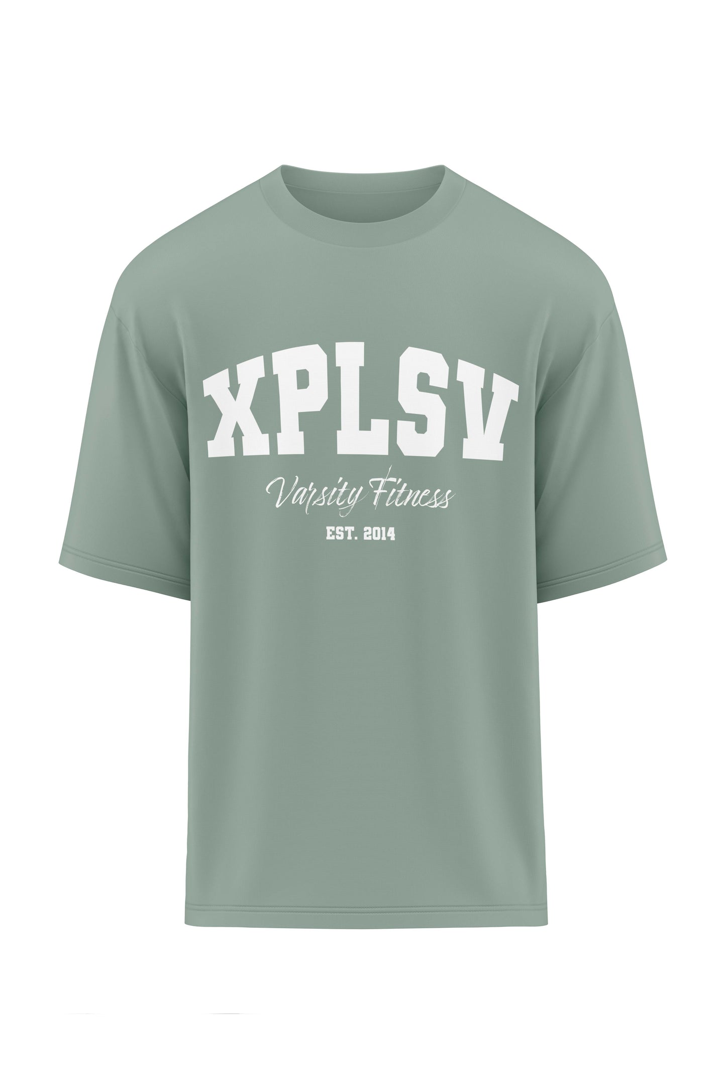XAPE Varsity Fitness V2 Oversized Tee - Sage Xplosive Ape