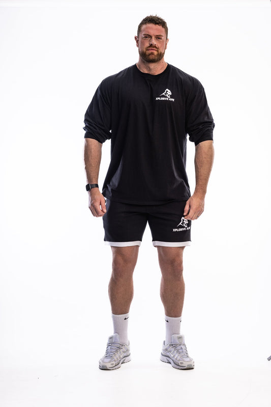 XAPE Varsity Shorts - Black Xplosive Ape