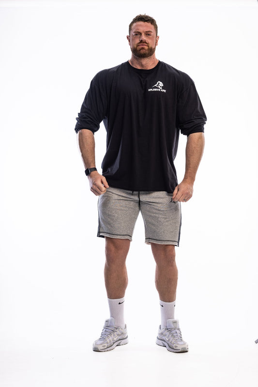 XAPE Stripe Rag Shorts - Sports Grey Xplosive Ape