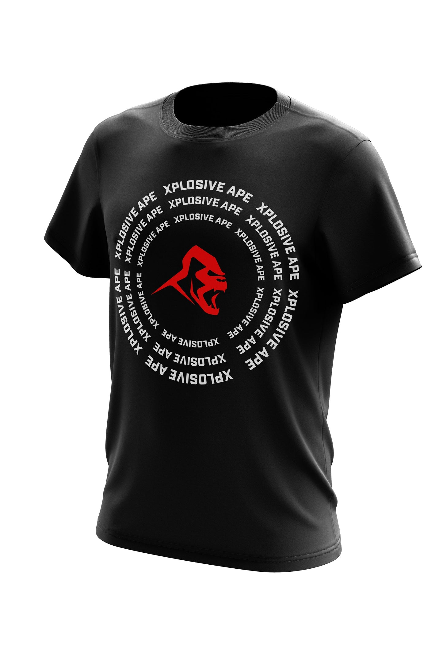 XAPE Spiral White Tee - Black Xplosive Ape