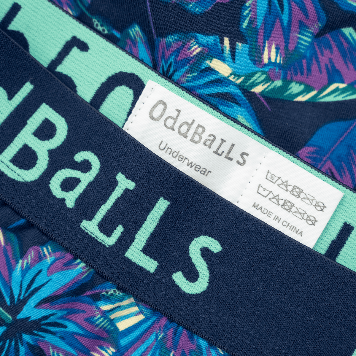 OddBalls Tropical - Mens Cotton Boxer Shorts