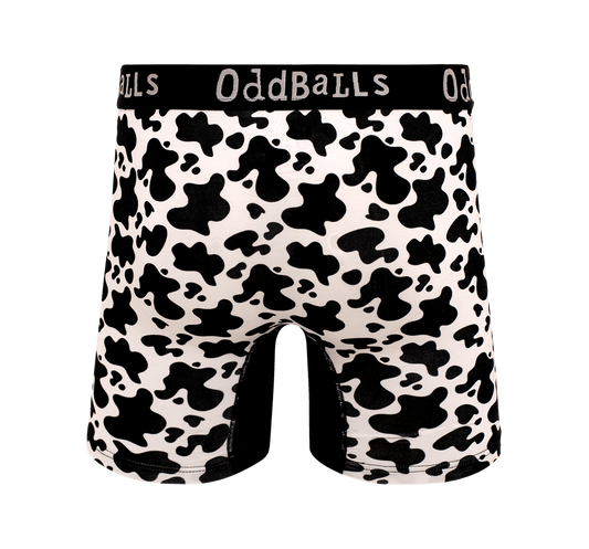 OddBalls Fat Cow - Mens Bamboo Boxer Shorts