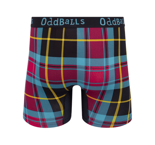 OddBalls Tartan - Mens Bamboo Boxer Shorts