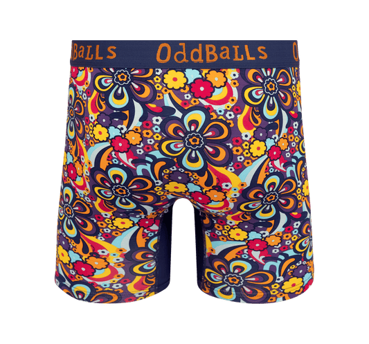 OddBalls Peace and Love - Mens Bamboo Boxer Shorts