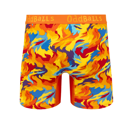 OddBalls Great Balls of Fire - Mens Bamboo Boxer Shorts