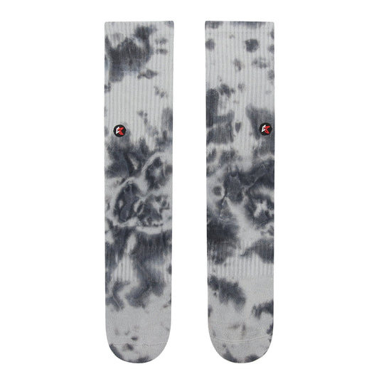 Grey Tie Dye Crew Sock