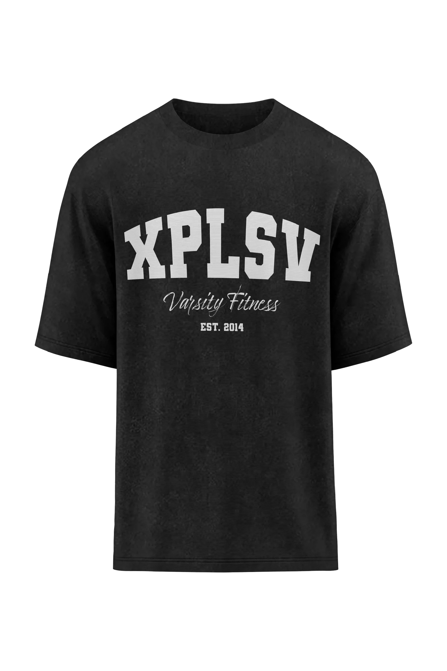 XAPE Varsity Fitness V2 Oversized Tee - Acid Wash Black Xplosive Ape