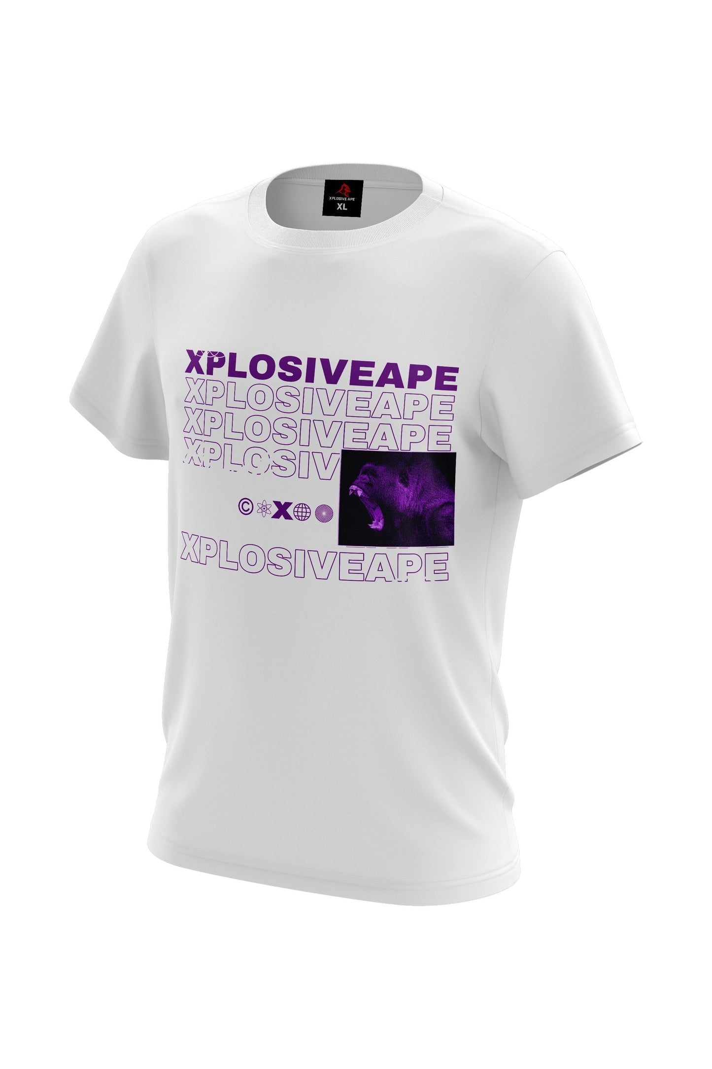 XAPE Strength Tee - White Xplosive Ape