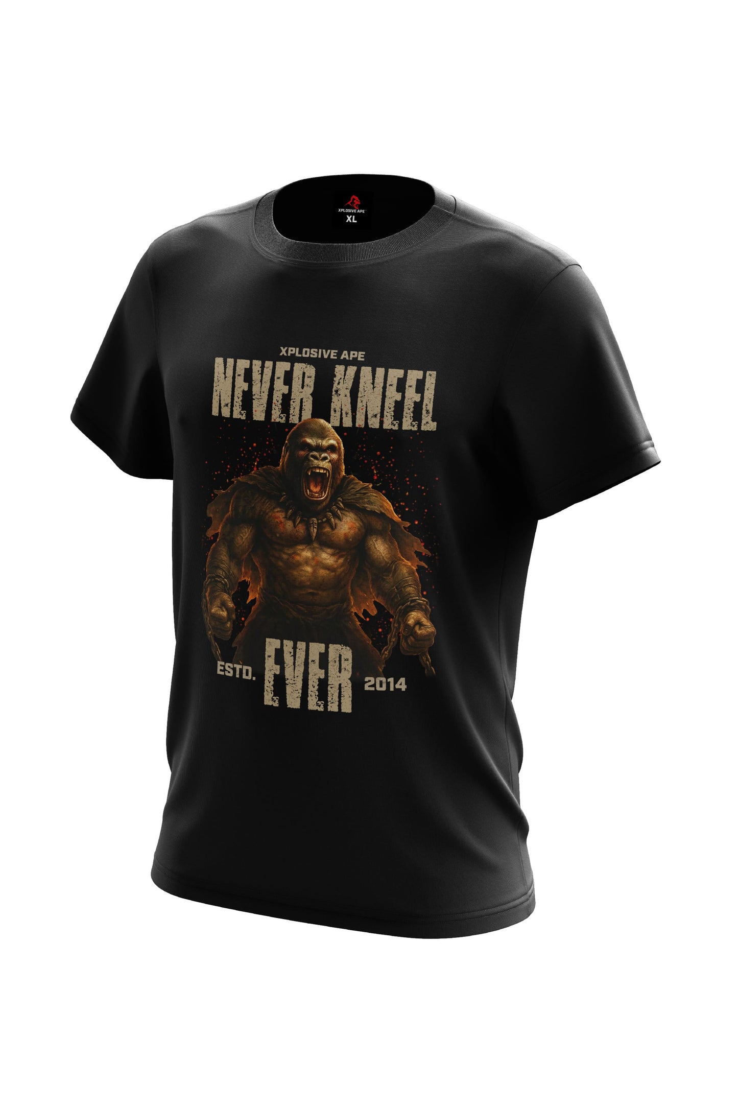XAPE Never Kneel Tee - Black Xplosive Ape
