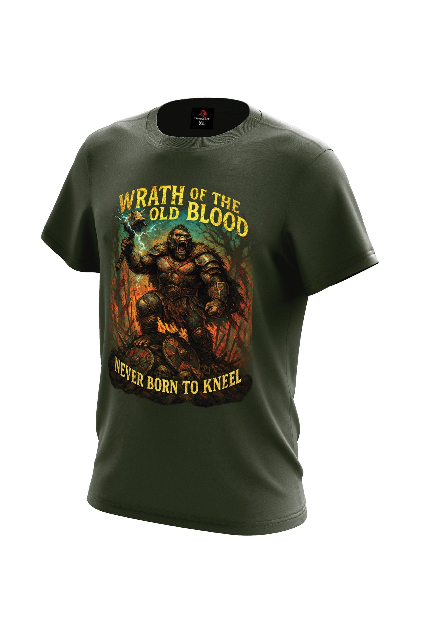 XAPE Old Wrath Tee - Forest Green Xplosive Ape