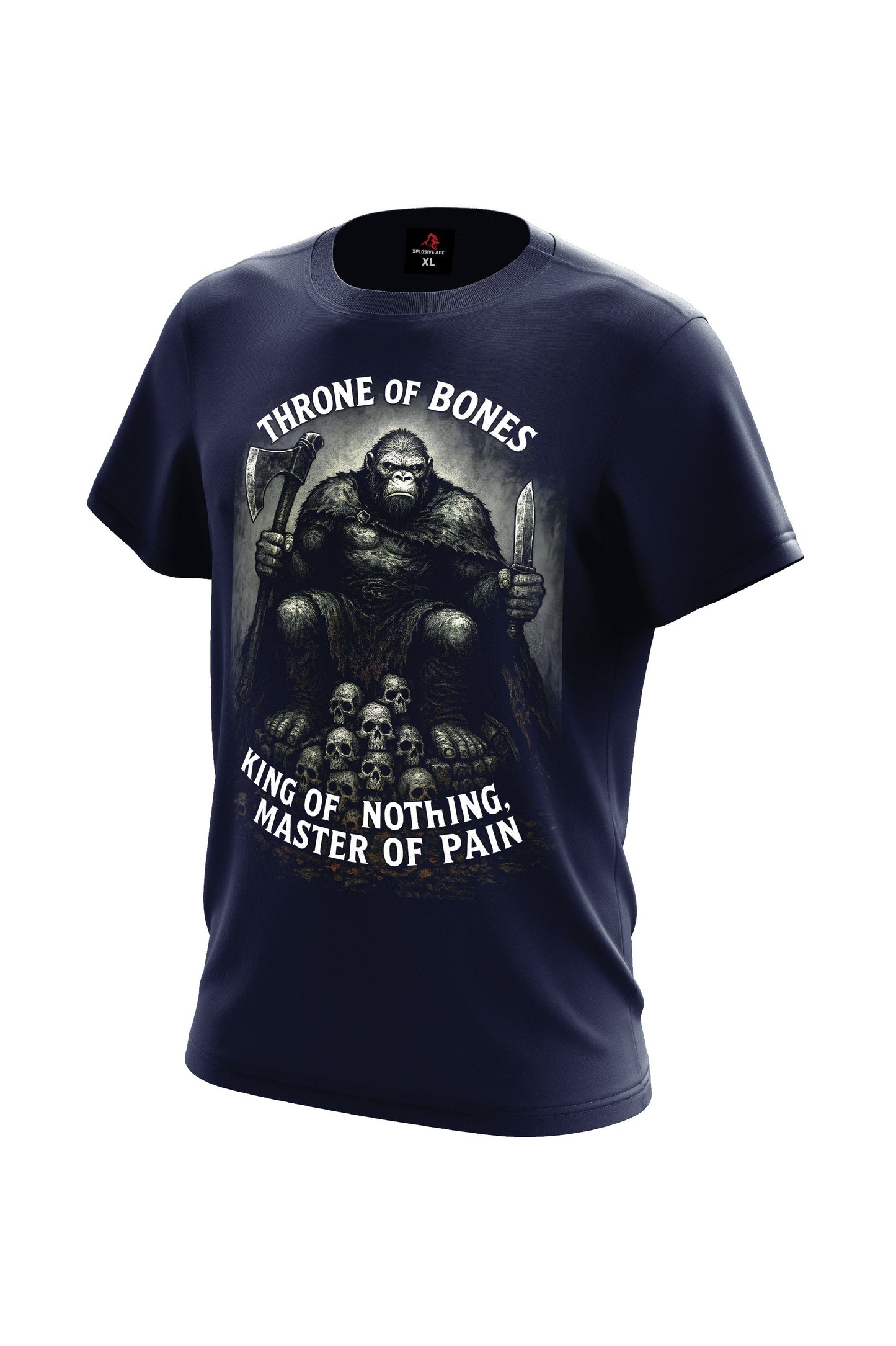 XAPE Throne of Bones Tee - Navy Xplosive Ape