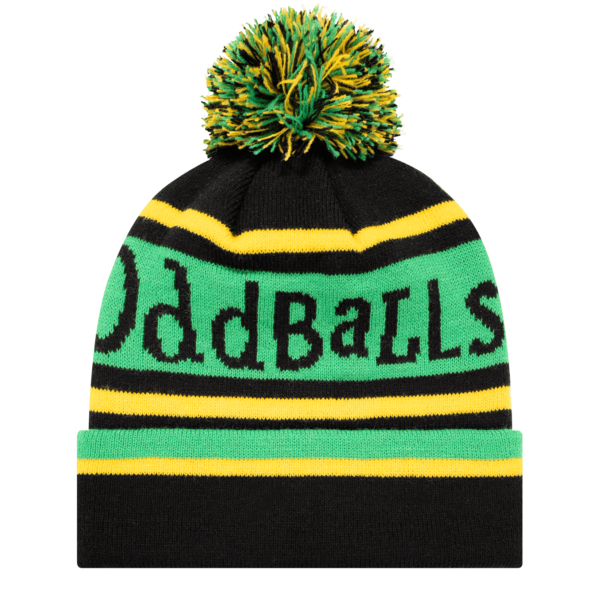 Black | Yellow | Green - Bobble Hat OddBalls