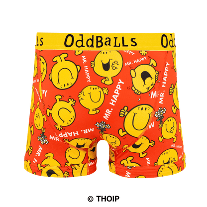 Mr Happy  - Mr Men - Mens Cotton Boxer Shorts