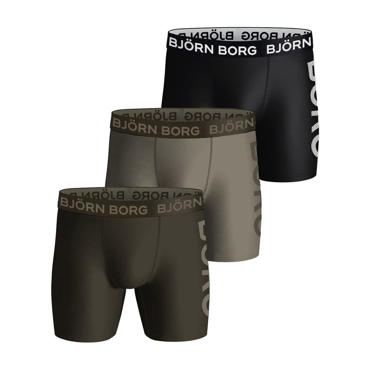 3 Pack Mens Sports Performance Boxer Shorts (Designer)