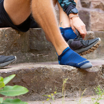 Mens Merino Wool Run No Show Tab Ultra Lightweight Anti Blister Running Socks