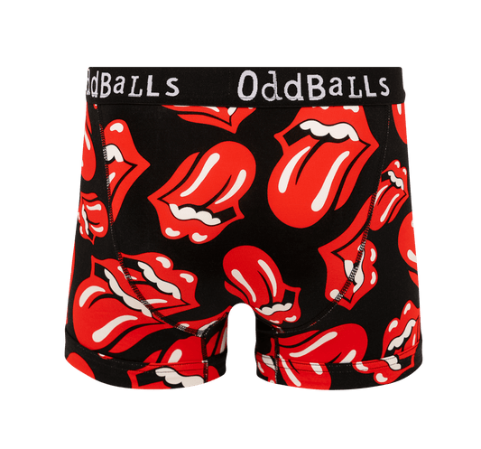 OddBalls The Rolling Stones Tongue - Mens Cotton Boxer Shorts