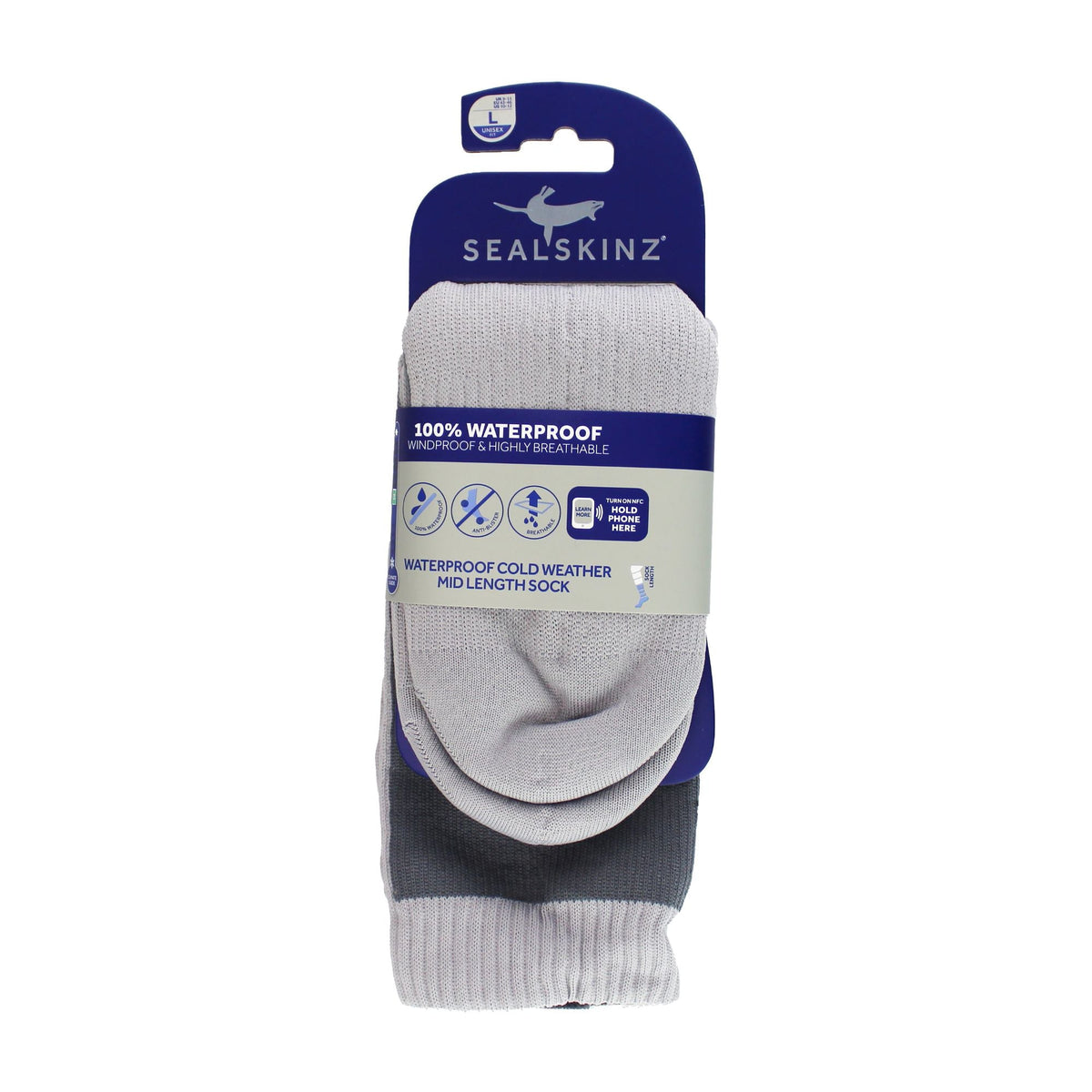 1 Pack Mens Ladies Insulated Waterproof Mid Socks for Cold Weather