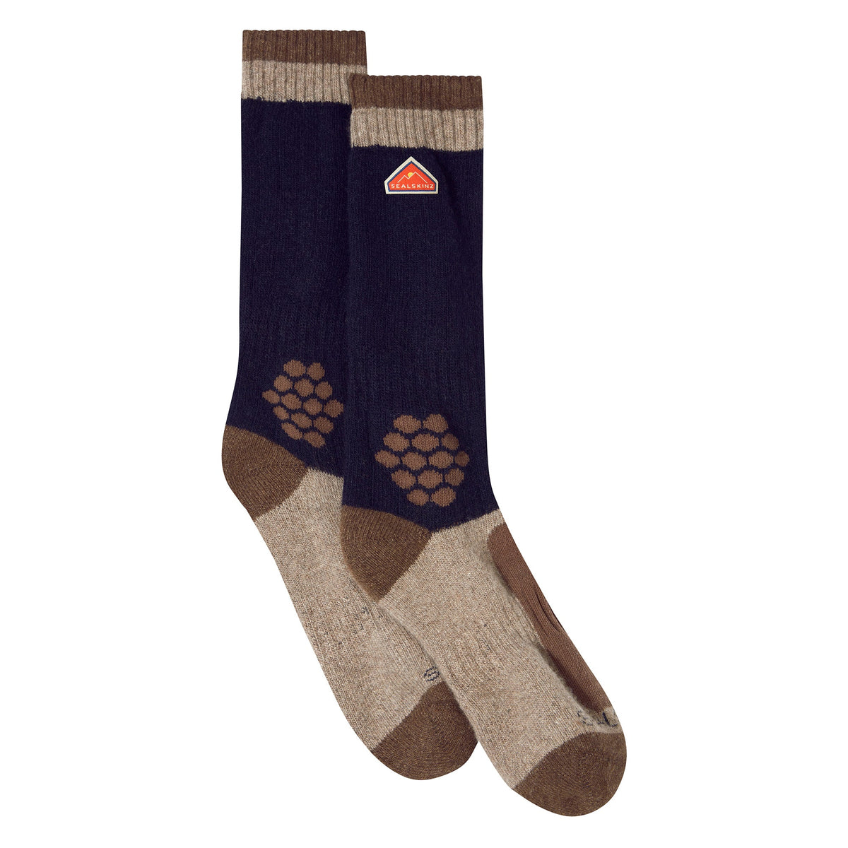 Recycled Wool Mid Colour Block Hiking Socks for Men and Women