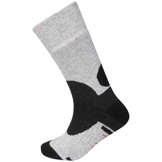 12 Pairs Mens Wool Hiking Work Boot Socks with Padded Sole Reinforced Heel and Toe for Ultimate Comfort and Durability Black and Grey UK 6-11 EU 39-45 Sock Stack
