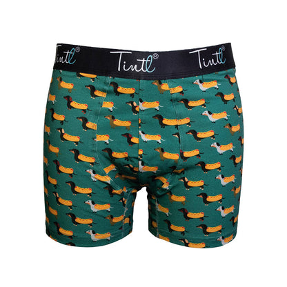 TINtl Men's Cotton Boxer Shorts Hotdog Print
