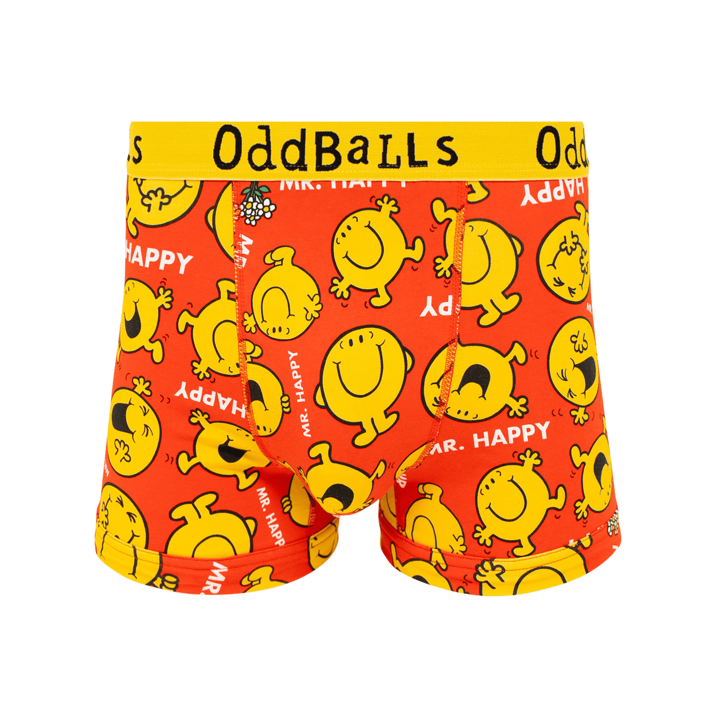 Mr Happy  - Mr Men - Mens Cotton Boxer Shorts