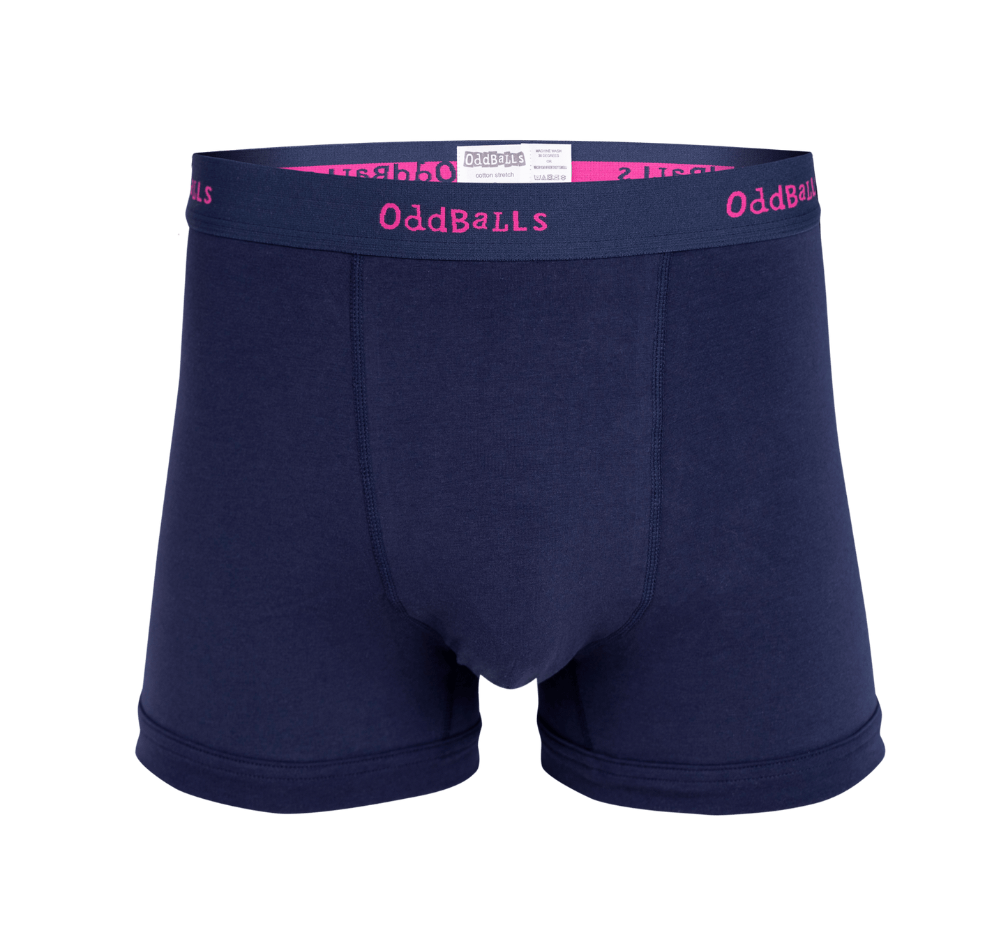 OddBalls Navy & Magenta - Mens Cotton Boxer Shorts